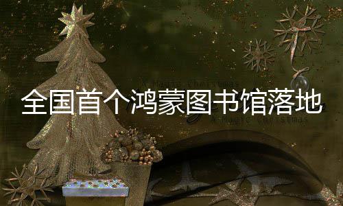 地罗图书馆落首个全国鸿蒙湖